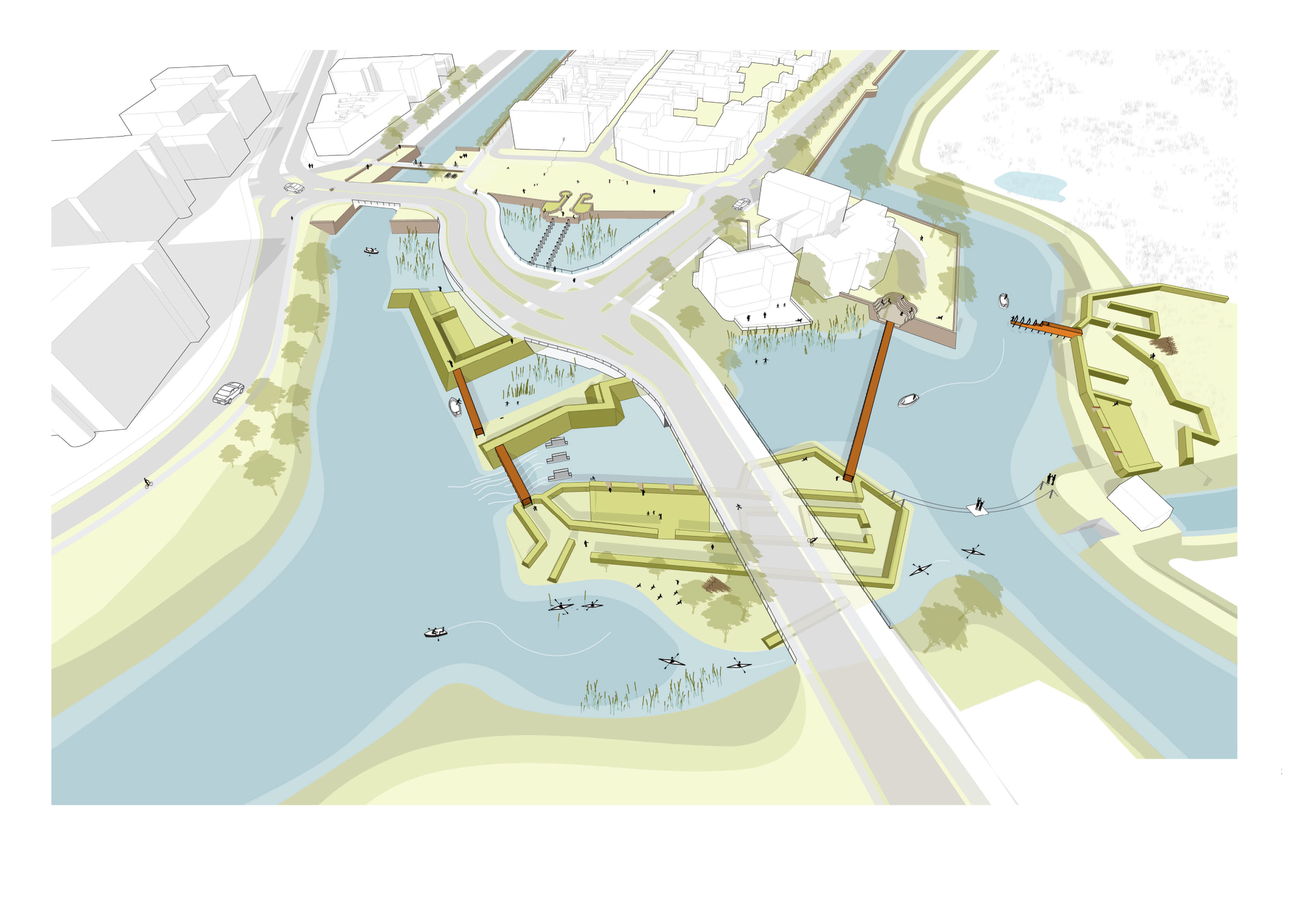 Design proposal, a junction of history, nature, recreation and traffic