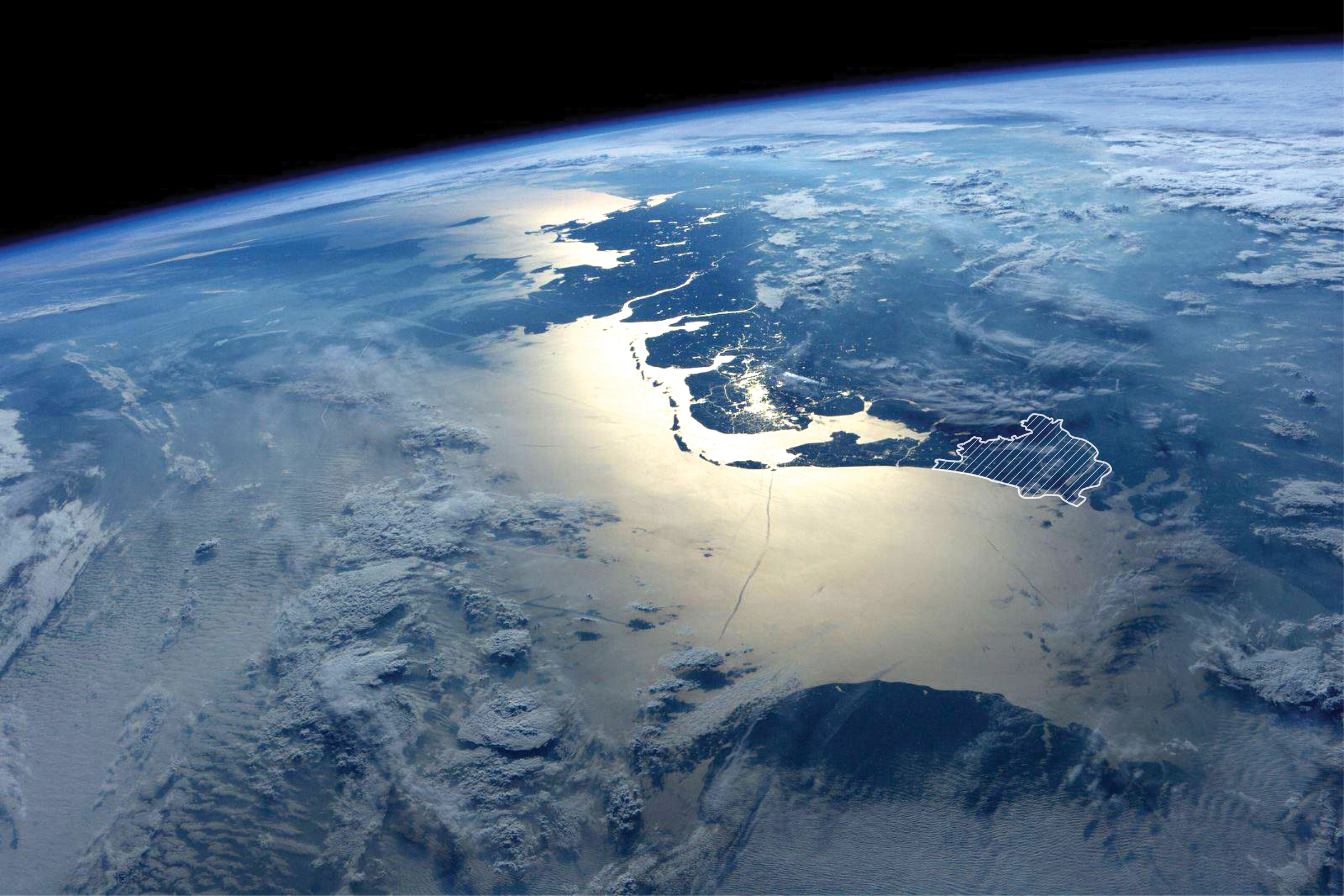 West-Europa en Nederland vanuit ruimtestation ISS. © NASA
